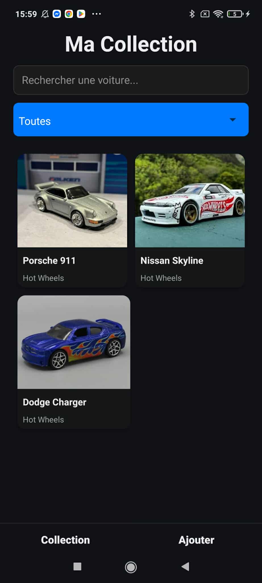 AliWheels Home Screen